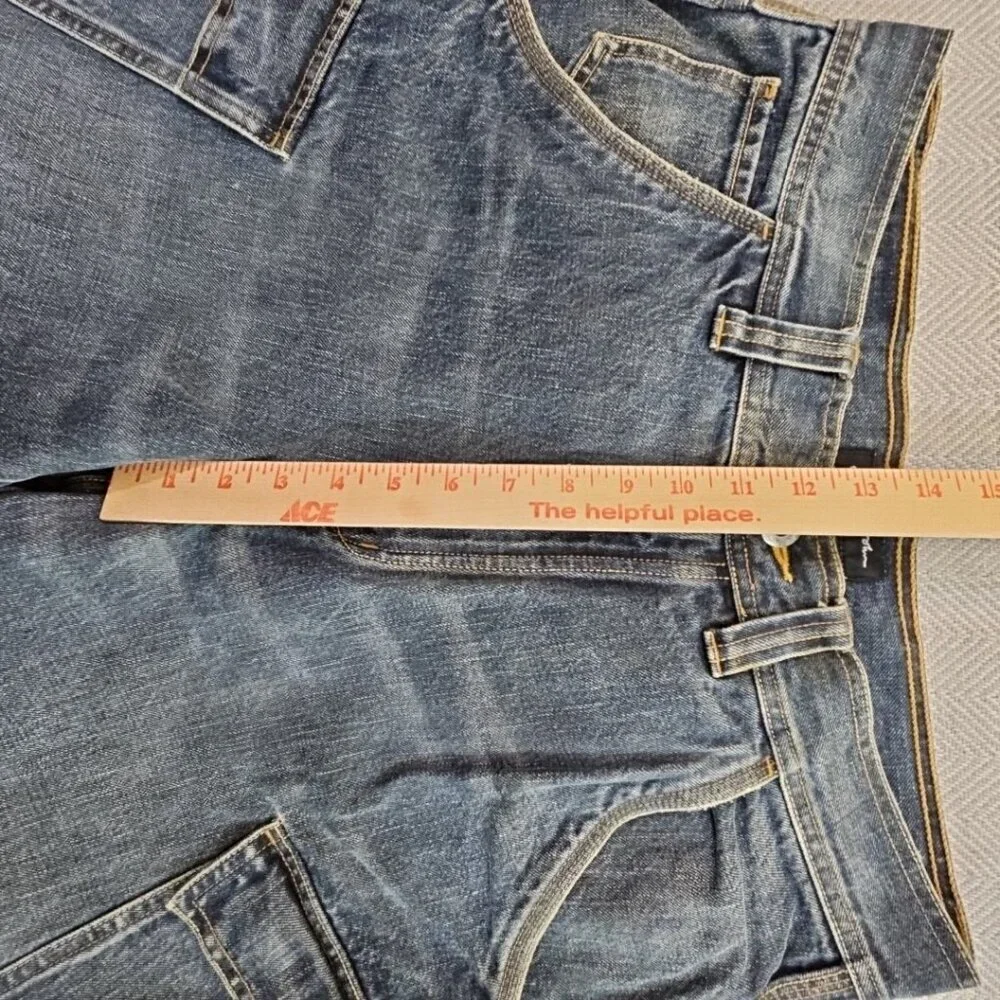 Sean John Jeans Men’s 32x32 Blue Y2K Hip Hop Baggy Wide Leg Denim Zip Pockets - Picture 5 of 13
